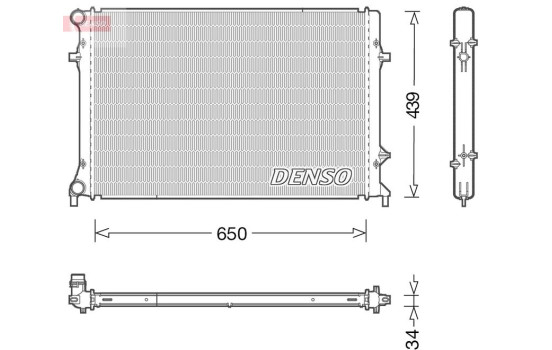 Radiator, engine cooling DRM32042 Denso