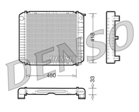 Radiator, engine cooling DRM33004 Denso