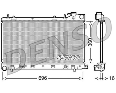 Radiator, engine cooling DRM36002 Denso