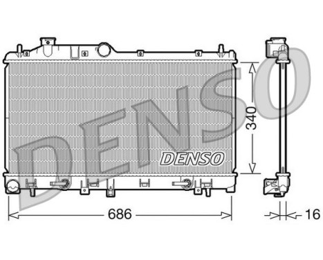 Radiator, engine cooling DRM36008 Denso