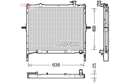 Radiator, engine cooling DRM43001 Denso