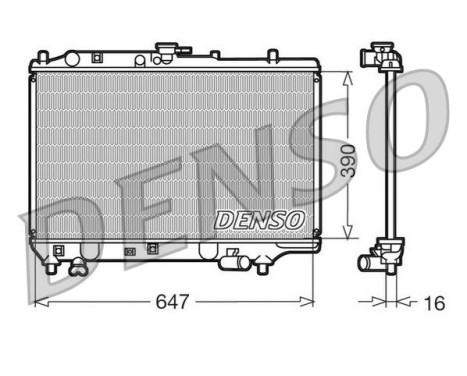 Radiator, engine cooling DRM44006 Denso