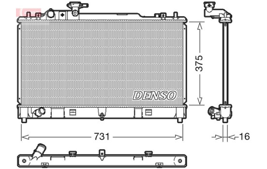 Radiator, engine cooling DRM44036 Denso