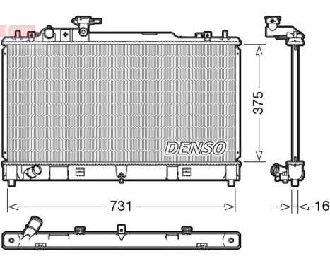 Radiator, engine cooling DRM44036 Denso
