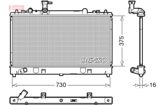 Radiator, engine cooling DRM44037 Denso