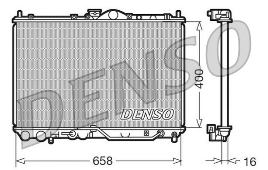 Radiator, engine cooling DRM45011 Denso