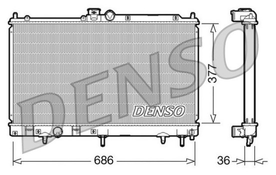 Radiator, engine cooling DRM45026 Denso