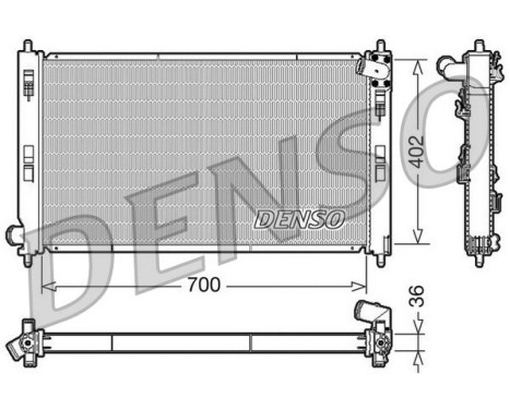 Radiator, engine cooling DRM45029 Denso