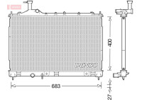 Radiator, engine cooling DRM45038 Denso