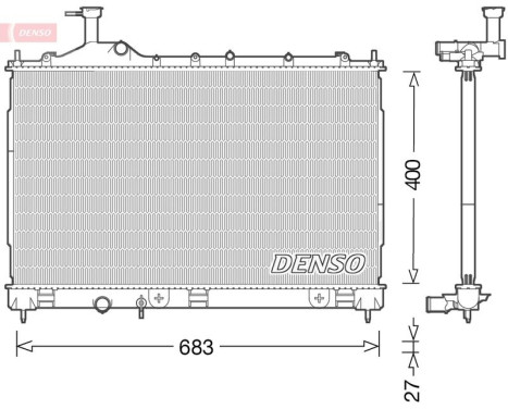 Radiator, engine cooling DRM45038 Denso