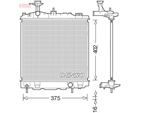 Radiator, engine cooling DRM45041 Denso