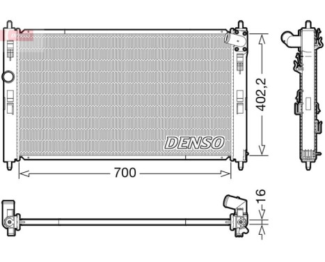Radiator, engine cooling DRM45050 Denso
