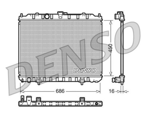 Radiator, engine cooling DRM46004 Denso