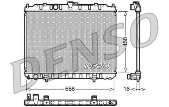 Radiator, engine cooling DRM46004 Denso