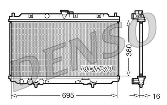 Radiator, engine cooling DRM46012 Denso