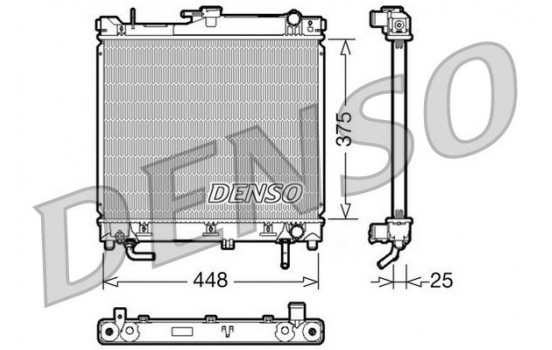 Radiator, engine cooling DRM47003 Denso