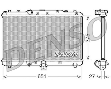 Radiator, engine cooling DRM47022 Denso