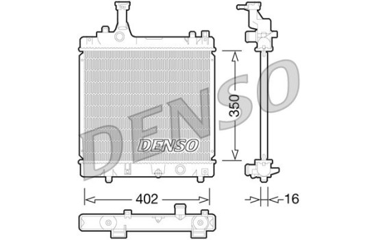 Radiator, engine cooling DRM47026 Denso