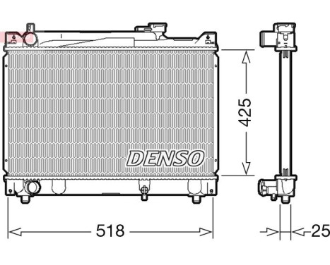 Radiator, engine cooling DRM47030 Denso