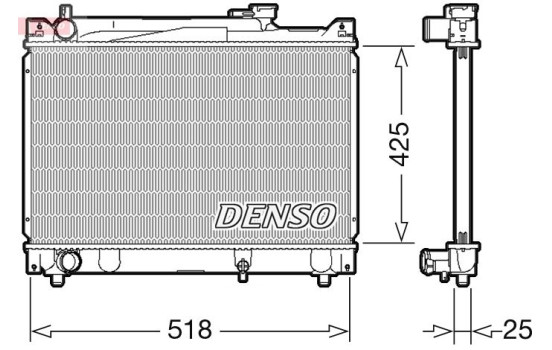 Radiator, engine cooling DRM47030 Denso