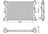 Radiator, engine cooling DRM47039 Denso