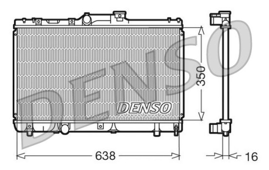 Radiator, engine cooling DRM50013 Denso