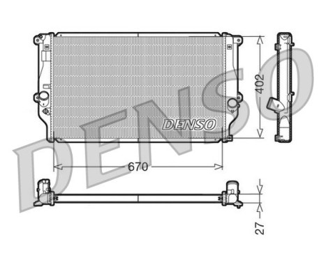 Radiator, engine cooling DRM50025 Denso