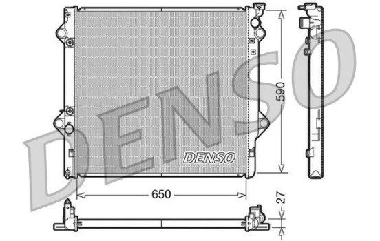 Radiator, engine cooling DRM50047 Denso