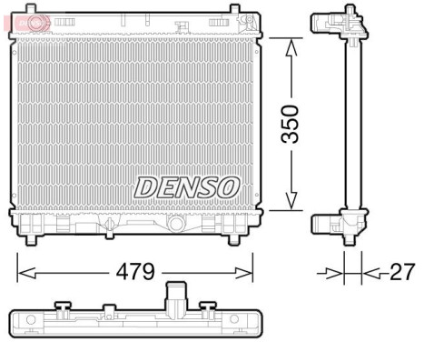 Radiator, engine cooling DRM50058 Denso