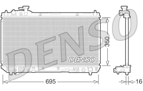 Radiator, engine cooling DRM50061 Denso