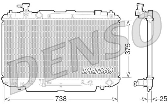Radiator, engine cooling DRM50064 Denso