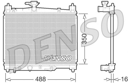 Radiator, engine cooling DRM50066 Denso