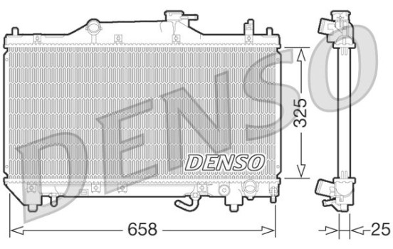 Radiator, engine cooling DRM50067 Denso
