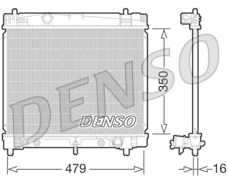 Radiator, engine cooling DRM50070 Denso