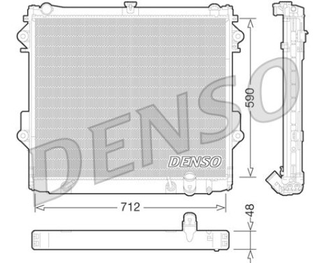 Radiator, engine cooling DRM50074 Denso