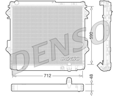 Radiator, engine cooling DRM50075 Denso