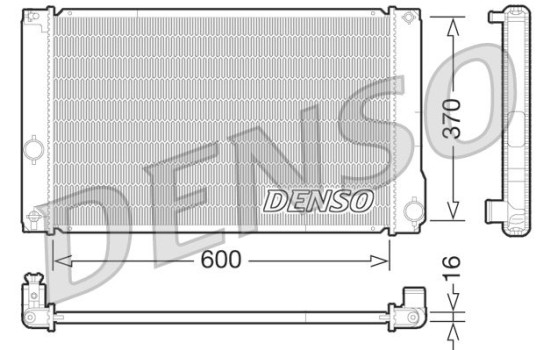 Radiator, engine cooling DRM50076 Denso