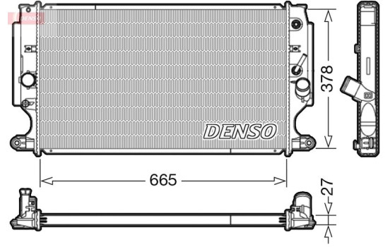 Radiator, engine cooling DRM50088 Denso