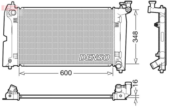 Radiator, engine cooling DRM50110 Denso