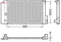 Radiator, engine cooling DRM50126 Denso
