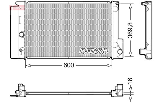 Radiator, engine cooling DRM50126 Denso
