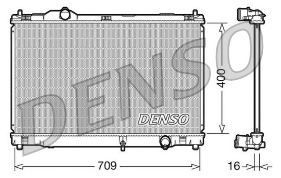 Radiator, engine cooling DRM51008 Denso