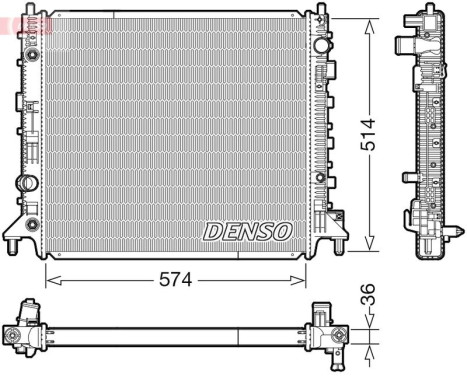 Radiator, engine cooling DRM99013 Denso