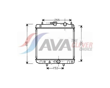 Radiator, engine cooling DU2035 Ava Quality Cooling