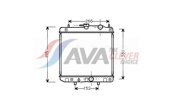 Radiator, engine cooling DU2035 Ava Quality Cooling