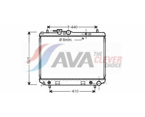 Radiator, engine cooling DU2044 Ava Quality Cooling