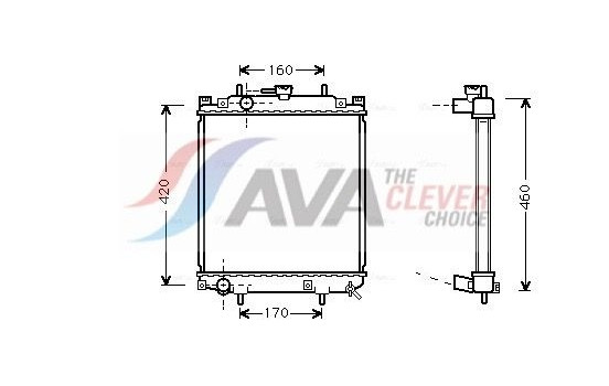 Radiator, engine cooling DU2046 Ava Quality Cooling