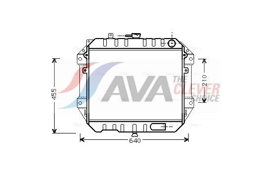 Radiator, engine cooling DU2051 Ava Quality Cooling