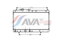 Radiator, engine cooling DU2053 Ava Quality Cooling