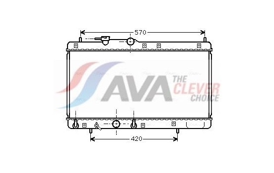 Radiator, engine cooling DU2053 Ava Quality Cooling